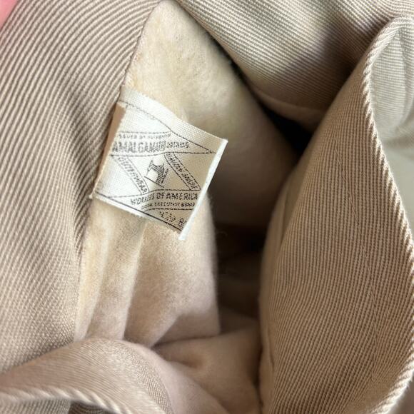 Brooks Brothers Mens Vintage Trench Coat 46 Large Tan Khaki Fur Double Breasted - Picture 5 of 8